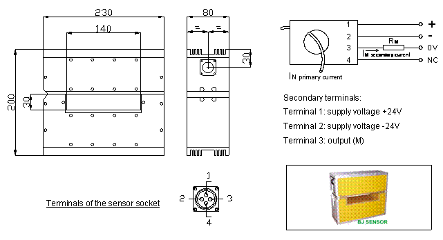   Closed-loop Hall current sensor CHB-2KC, 3KC